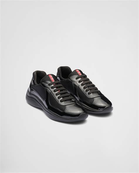 orange and black prada shoes|prada black sneakers women's.